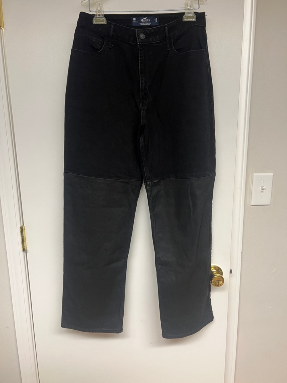 Hollister Women’s Black Two-Tone Denim Pants